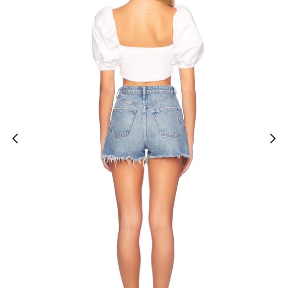 Susana Monaco White Puff Sleeve Crop Top - Picture 4 of 8